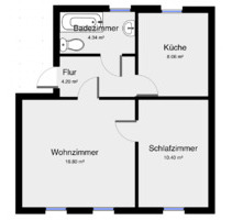 STOPP - 2 ZIMMER-WOHNUNG IN GEPFLEGTER WOHNLAGE inkl. Küche - Mügeln