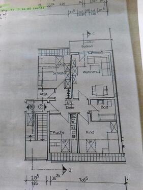 Foto - Wohnung DG 3 Zimmer KDB Balkon 70 qm