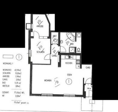Foto - Wohnung in Scheuerfeld - 600,00&nbsp;EUR Kaltmiete, ca.&nbsp; 80,00&nbsp;m&sup2;
