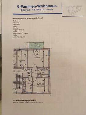 Foto - Etagenwohnung in Schwerin zur Miete