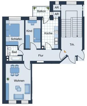 Foto - 3 Zimmer Etagenwohnung zur Miete in Chemnitz