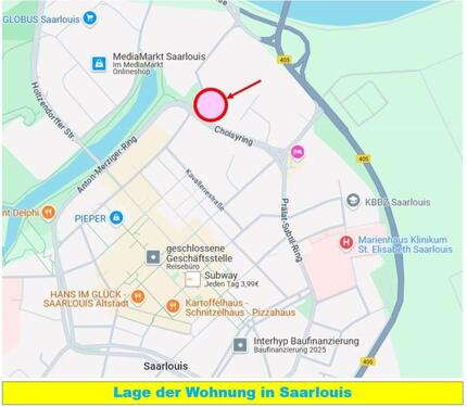 Foto - 2 Zimmer Etagenwohnung zum Kaufen in Saarlouis