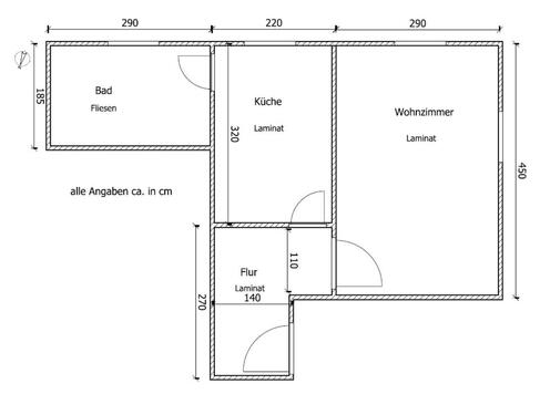 Foto - 1 Zimmer Etagenwohnung zur Miete in Hartmannsdorf