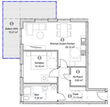 Foto - Tolle 2,5 Zi.-WHG, Balkon, Küche, Lift, 75 qm - neue Wohnanlage