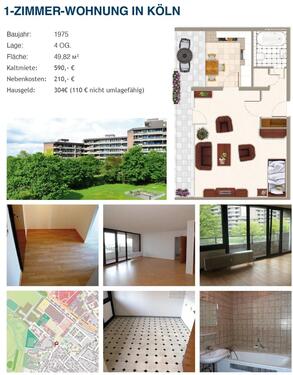 Foto - Provisionsfrei 1-Zimmer Wohnung Köln Westhoven