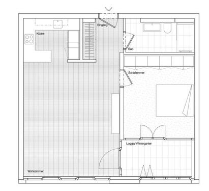 Foto - Teilmöblierte 2,5 Zimmer Mietwohnung mit Wintergarten