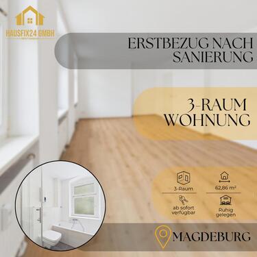 Foto - ‍‍ Moderne 3-Raum-Wohnung in Magdeburg frisch saniert