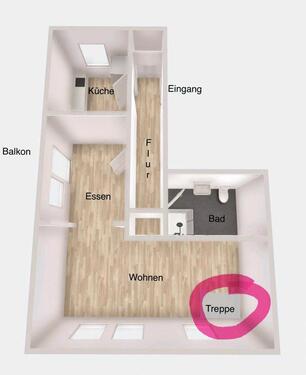 Foto - Anliegerwohnung mit überdachten Balkon in Lemgo-Hörstmar