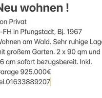 Charmantes 3-Familienhaus in Pfungstadt – ruhige Lage am Wald
