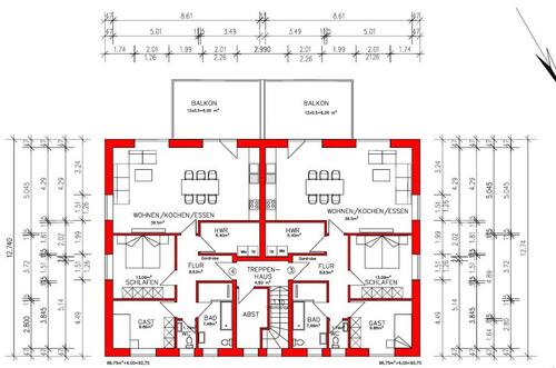 Foto - 3 Zimmer Etagenwohnung in Westoverledingen