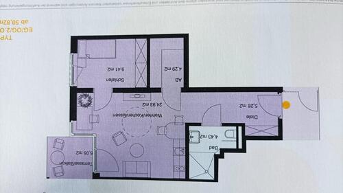 Foto - Vermietung - 710,00&nbsp;EUR Kaltmiete, ca.&nbsp; 51,00&nbsp;m&sup2;