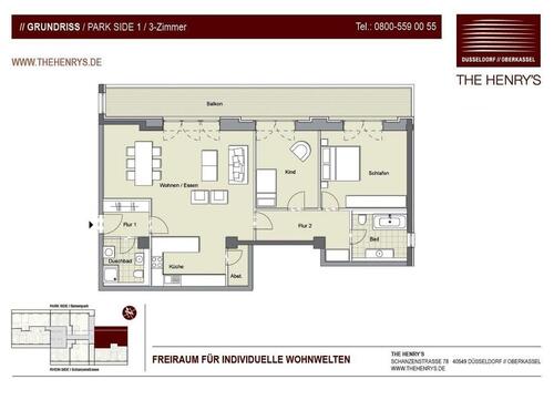 Foto - 3 Zimmer Etagenwohnung zur Miete in Düsseldorf