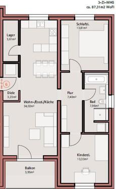 Foto - 3 Zimmer Etagenwohnung zur Miete in Gerolzhofen