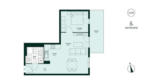 Foto - 2 Zimmer Etagenwohnung zur Miete in Berlin