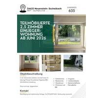 30qm Einliegerwohnung - 635,00&nbsp;EUR Kaltmiete, ca.&nbsp; 30,00&nbsp;m&sup2; in Neuenstein (PLZ: 74632)