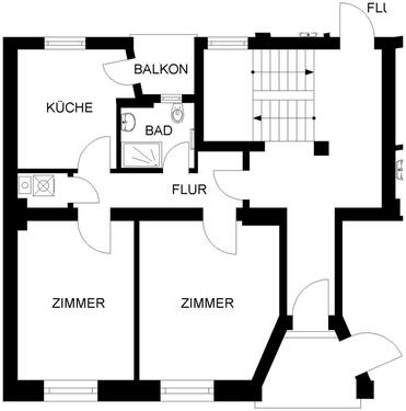 Foto - 2 Zimmer Etagenwohnung zur Miete in Hagen