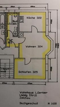 Foto - 2 Zimmer Dachgeschoßwohnung zur Miete in Zwickau
