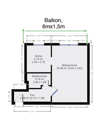 Foto - 1 Zimmer Etagenwohnung zur Miete in Essen