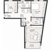 Kernsanierte 3,5 Zimmer Wohnung mit Loggia und Tiefgarage - Landshut