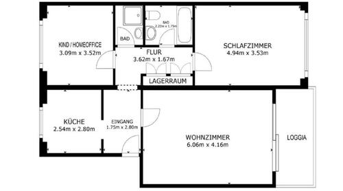 Foto - 3-Zimmer-Wohnung mit Klima, Süd-Loggia & Wohlfühlbad