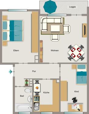 Foto - 3.5 Zimmer Etagenwohnung zur Miete in Duisburg