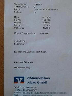 Foto - 3 Zimmer Hochparterre zur Miete in Löbau