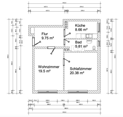 Foto - 2 Zimmer Etagenwohnung zur Miete in Braunschweig