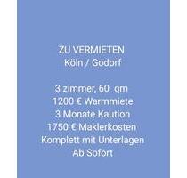 ZU VERMIETEN - 1.200,00&nbsp;EUR Kaltmiete, ca.&nbsp; 60,00&nbsp;m&sup2; in Köln (PLZ: 51147) Porz