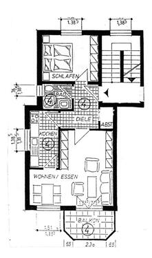 Foto - 2 Zimmer Single Wohnung - 470,00 EUR Kaltmiete,