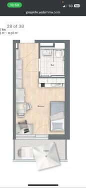 Foto - Studenten Appartement - 785,00&nbsp;EUR Kaltmiete, ca.&nbsp; 25,00&nbsp;m&sup2;