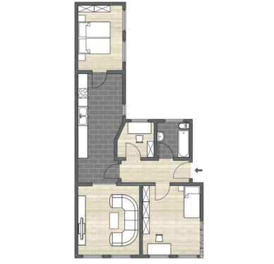 Foto - 3 Zimmer Dachgeschoßwohnung zur Miete in Magdeburg