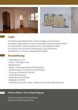 Foto - 1 Zimmer Erdgeschoßwohnung zum Kaufen in Olching