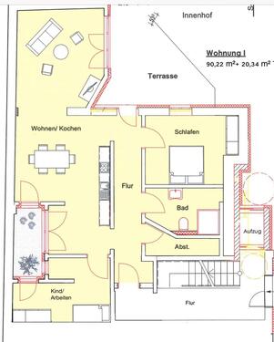 Foto - 3 Zimmer Etagenwohnung zur Miete in Güstrow