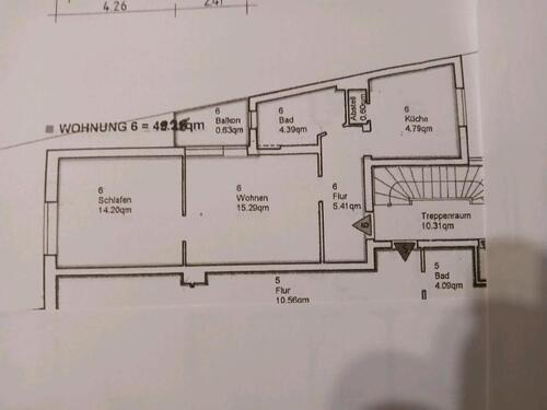 Foto - 2Zi.Wohnung, 49qm, 585€, beste Lage, befristet zu vermieten