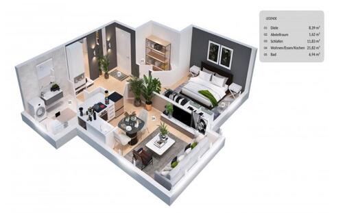 Foto - 2 Zimmer Etagenwohnung zum Kaufen in Deggendorf