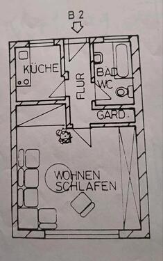 Foto - 1 Zimmer Etagenwohnung in Amberg