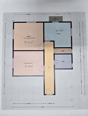 Foto - Kernsanierte 2 Zimmerwohnung für WG, teilmöbliert