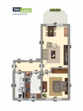 Foto - 2 Zimmer Erdgeschoßwohnung in Gotha