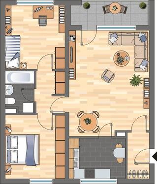 Foto - 3 Zimmer Erdgeschoßwohnung zur Miete in Braunschweig