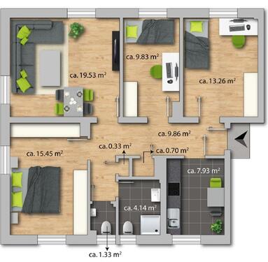 Foto - Etagenwohnung zur Miete in Oelsnitz (Erzgebirge)