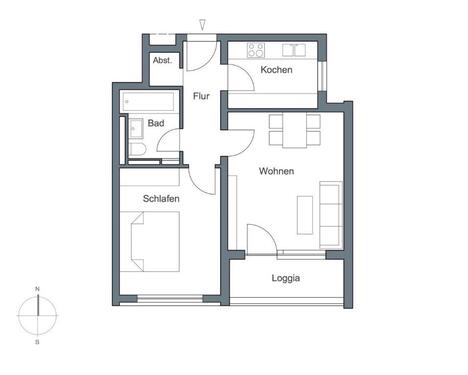 Foto - Neu renovierte 2-Zimmer-Wohnung mit Loggia - Top Kapitalanlage