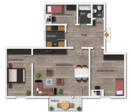 Foto - 4 Zimmer Eigentumswohnung im Zentrum ohne Maklerprovision!!