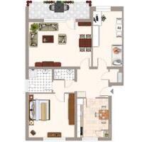 Familienwohnung! gut gschnittene 3-Zimmer-Wohnung im Erdgeschoss mit Balkon - Mönchengladbach Süd