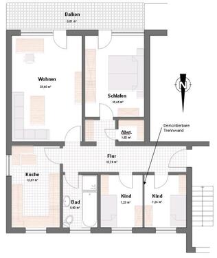 Foto - Eigentumswohnung zum Kauf - 249.000,00&nbsp;EUR Kaufpreis, ca.&nbsp; 92,00&nbsp;m&sup2;