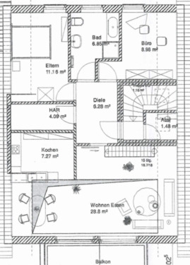 Foto - 3,5-Zimmer-Wohnung mit Dachstudio & Südbalkon in ruhiger Lage