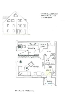 Foto - Erdgeschoßwohnung in Penzlin zur Miete