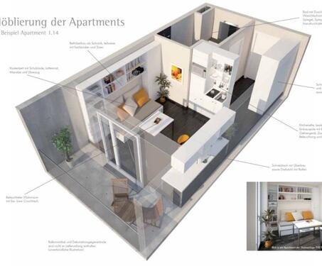 Foto - Nachmieterin für möblierte Studentenapartment in Freiburg gesuch