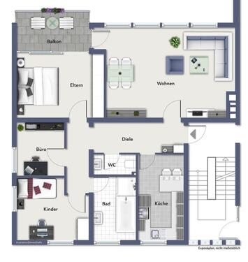 Foto - Zentrale 4 Zimmer Wohnung in Mettingen zu vermieten