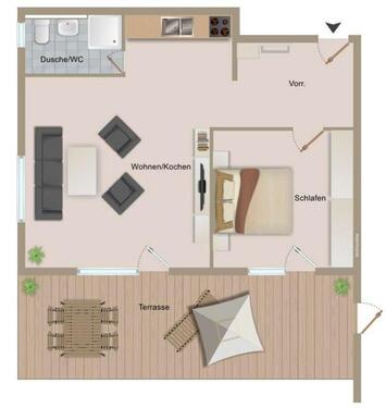 Foto - Moderne 2-Zimmer-Wohnung zur Vermietung in Sauldorf
