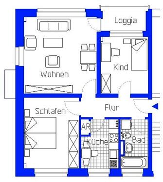 Foto - 3 Zimmer Etagenwohnung zur Miete in Minden